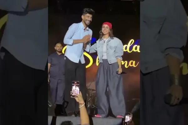 Sunanda Sharma hugged a fan