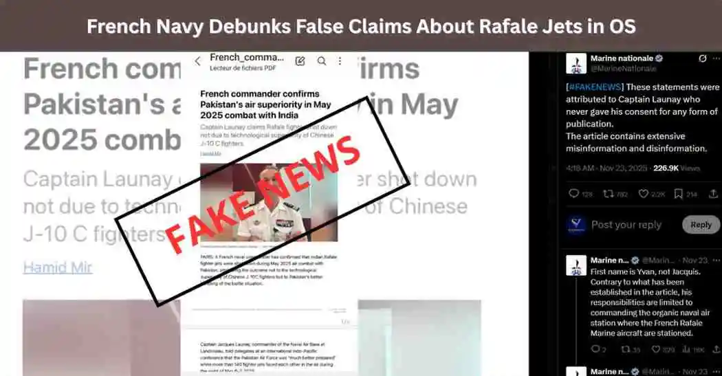 French Navy Debunks Pakistani