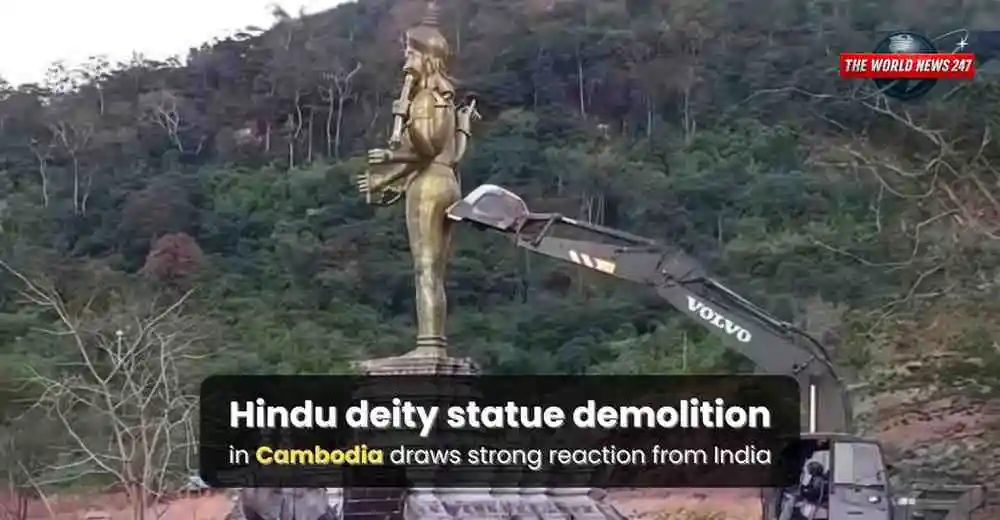 Hindu deity statue demolition